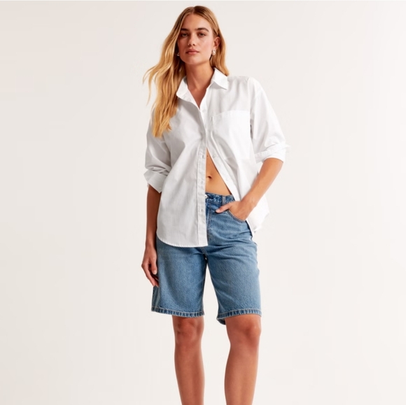 Abercrombie & Fitch Oversized Poplin Shirt - Picture 3 of 6